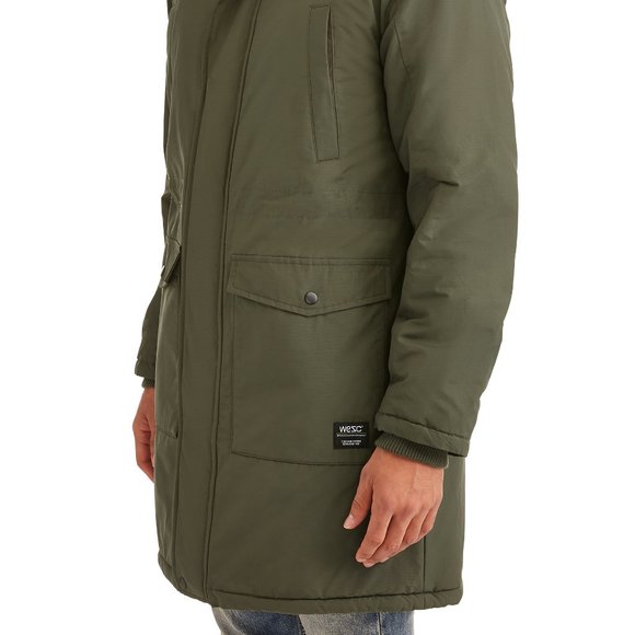 New Men's Fleece-lined Olive-green Winter Parka. - Picture 3 of 12